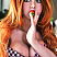 Секс-кукла рыжая Карина с длинными волосами 145см